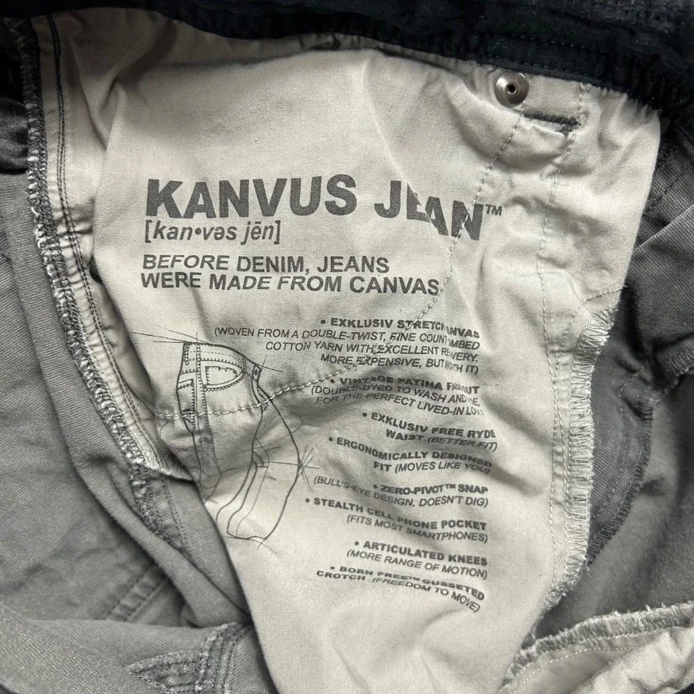 Kuhl Kanvus Jean Mens‎ 32x31 Gray Vintage Patina Dye Stretch Canvas Work Pants
